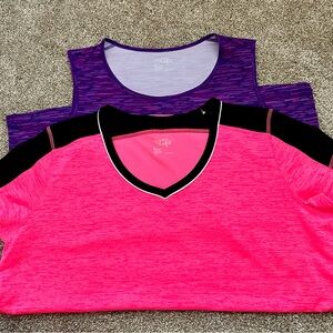 Made for Life Pink and Purple Workout Shirts